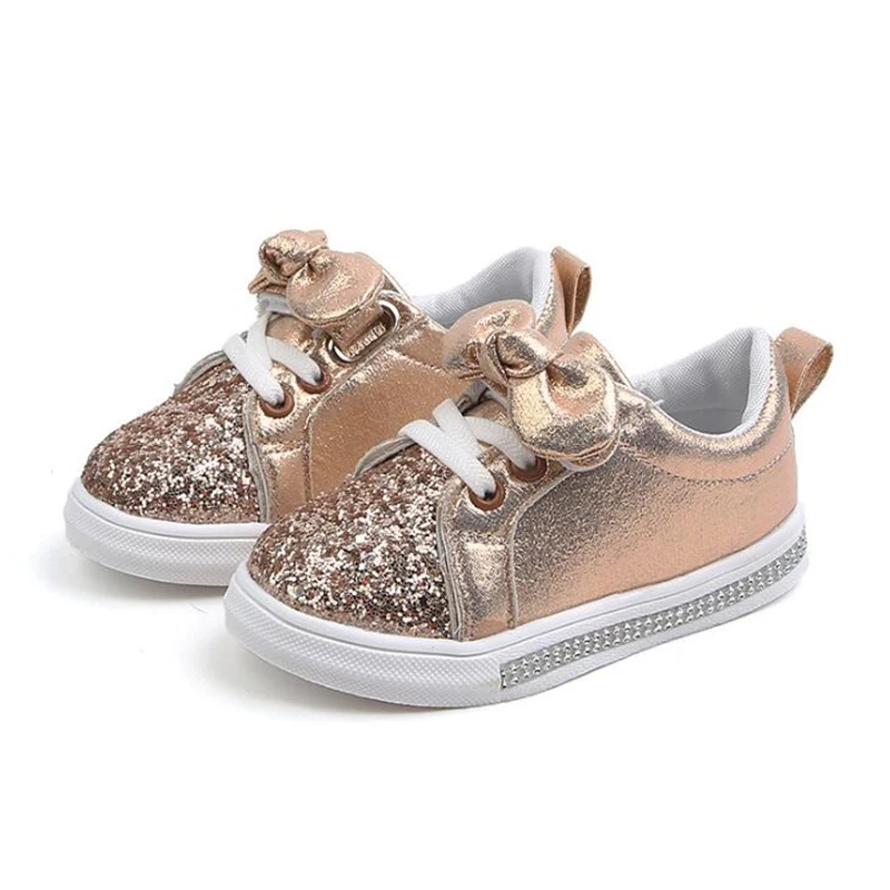 COZULMA Baby Girls Sequine Rabbit Ears Outdoor Casual Shoes Princess Bow Tie Sport Children Sneakers Kids | Детская одежда и обувь