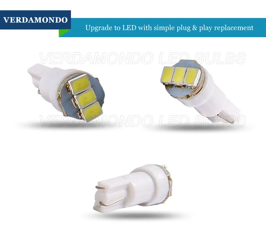 5 шт. T5 Клин 3 1206 SMD СВЕТОДИОДНЫЙ Автомобильный интерьер световая приборная панель лампы номерного знака Лампа желтый лед синий красный розовый зеленый белый 12 В постоянного тока