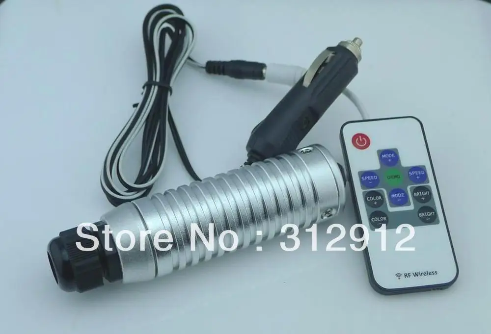 7 Вт RGB светодиодный волоконно оптический осветитель с пультом дистанционного