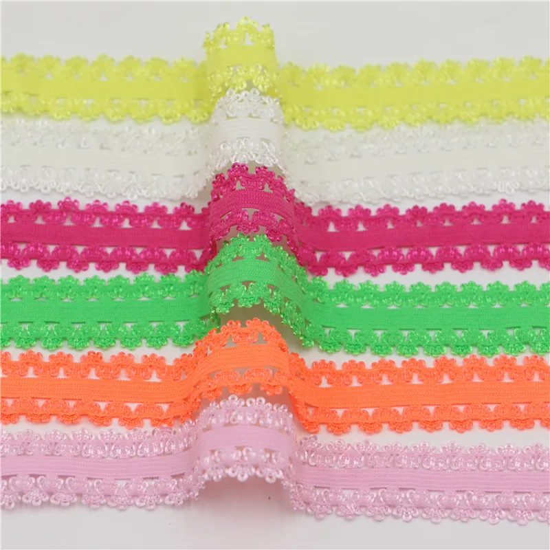 Цветные эластичные двусторонние вышитые ленты 20 мм свадебное платье аксессуары