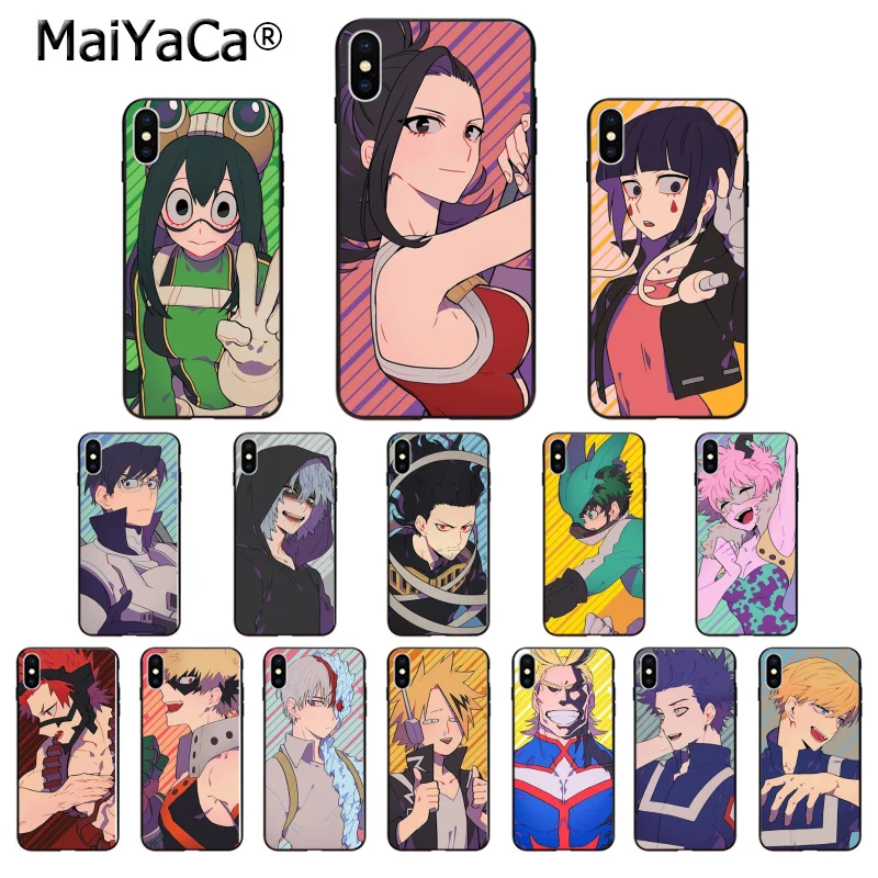 

MaiYaCa Boku no Hero Academia TPU Soft Phone Accessories Phone Case for iPhone 5 5Sx 6 7 7plus 8 8Plus X XS MAX XR