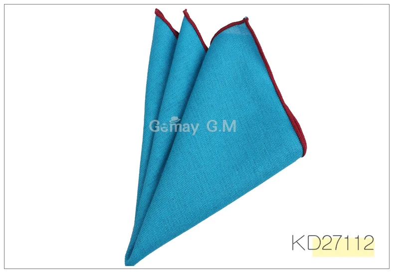 KD27112 Модные однотонные льняные карманные квадратные костюмы носовые платки ярких цветов Повседневный костюм квадратный платок полотенца вечерние шарфы - Цвет: KD27112