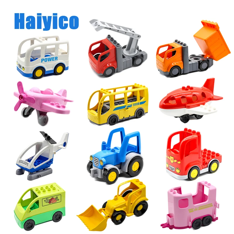 Мини автомобили самолет большие строительные блоки автобус Перевозки грузовик