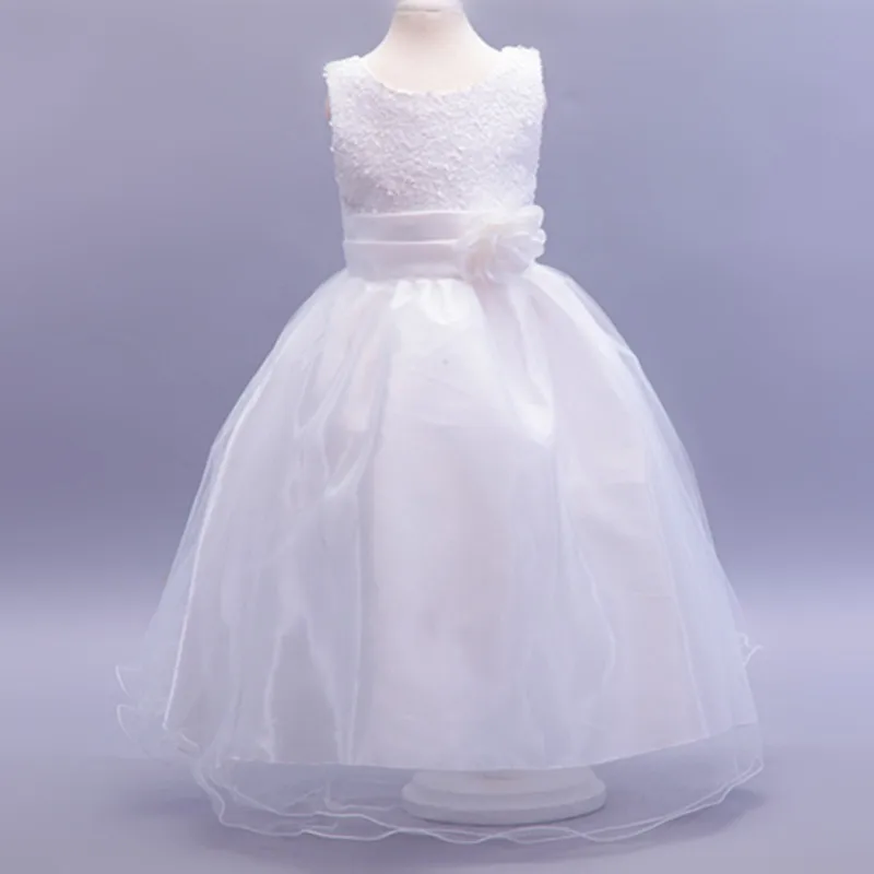 

2016 Spring Summer Ankle Long Sequined Girls Dresses Robe Fille Mariage Flower Princess Dress Girl Wedding Party Costume TZ63