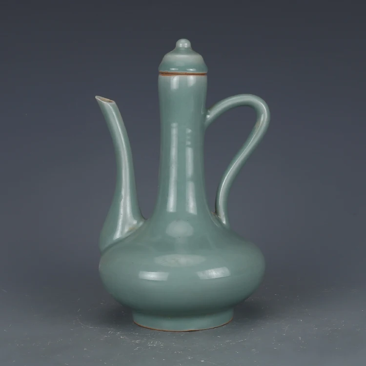 

Фарфоровый горшок под старину династии SongDynasty, зеленая бутылка LongQuan, ручная роспись, коллекция и украшение, бесплатная доставка