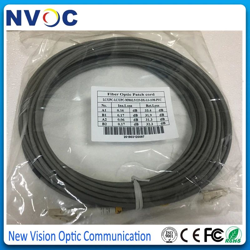 4 шт./лот LC/UPC-LC/UPC мм (62 5/125) DX 10 м ПВХ куртка бронированный LCUPC волоконно-оптический