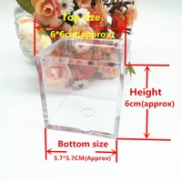 12pcslot personalized wedding gift box baby shower favors big size square transparent plastic candy box with customized labels