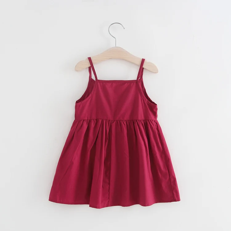 2018 New Fashion V-Neck Slip Dress For Kids Cute Red Girls With Bow Summer Cool Girl roupas infantis menina | Детская одежда и