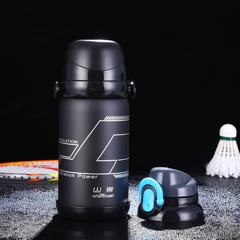 740 мл Черный термос из нержавеющей стали детский чайник вакуумная колба термосы