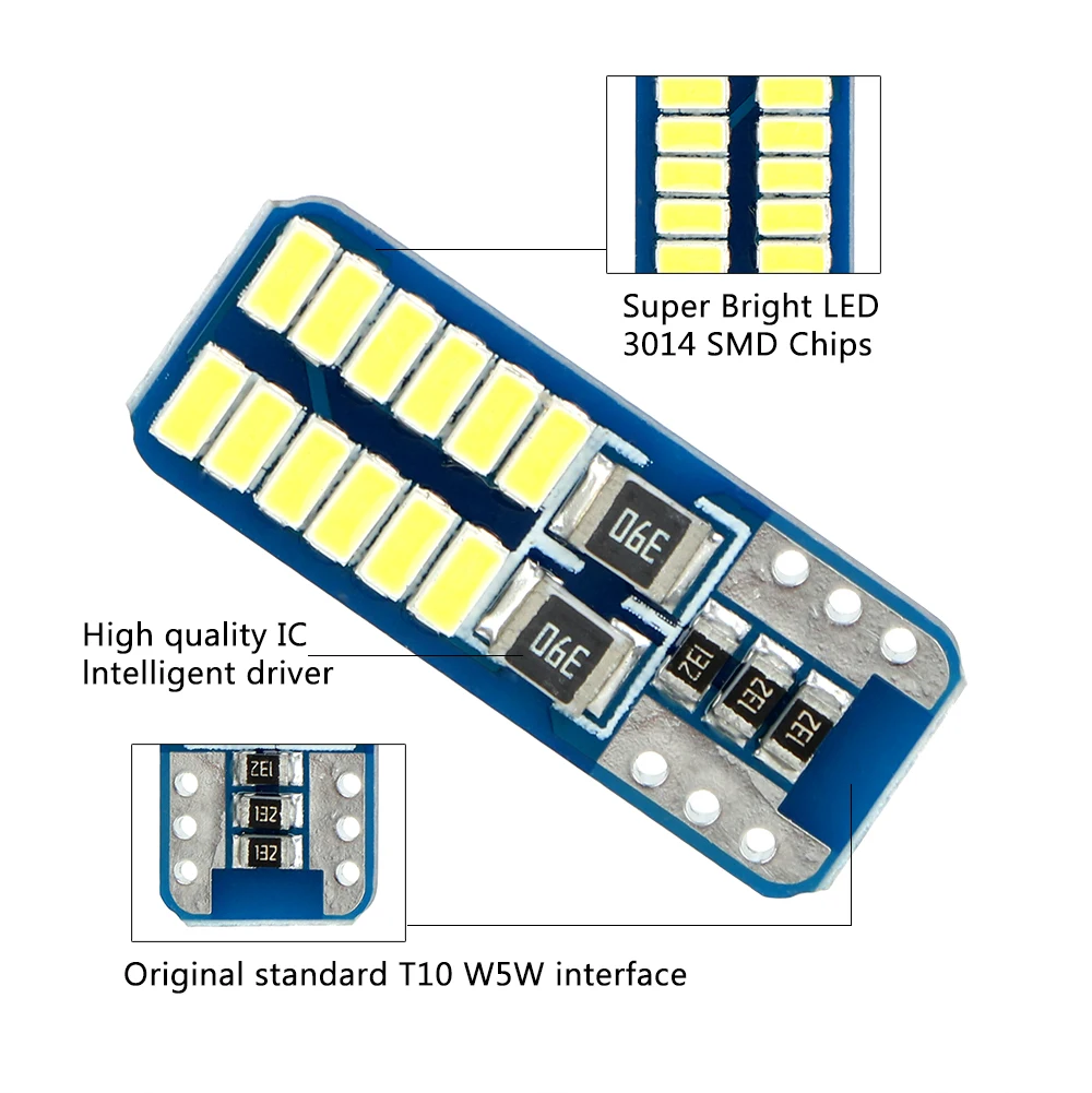 Сигнальные лампы LEEPEE T10 3014 24SMD автомобильные габарисветильник огни кристально