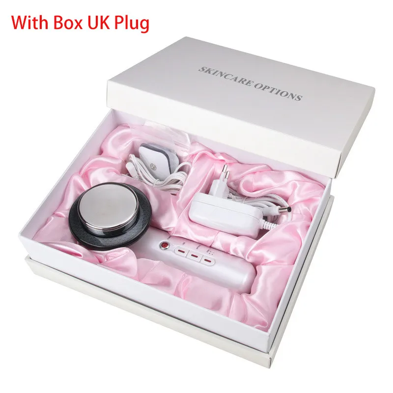 With Box UK Plug Ультразвуковая кавитация EMS массажер для похудения тела потеря веса Липо антицеллюлитный жиросжигатель Гальваническая инфракрасная ультразвуковая терапия - Цвет: With Box UK Plug