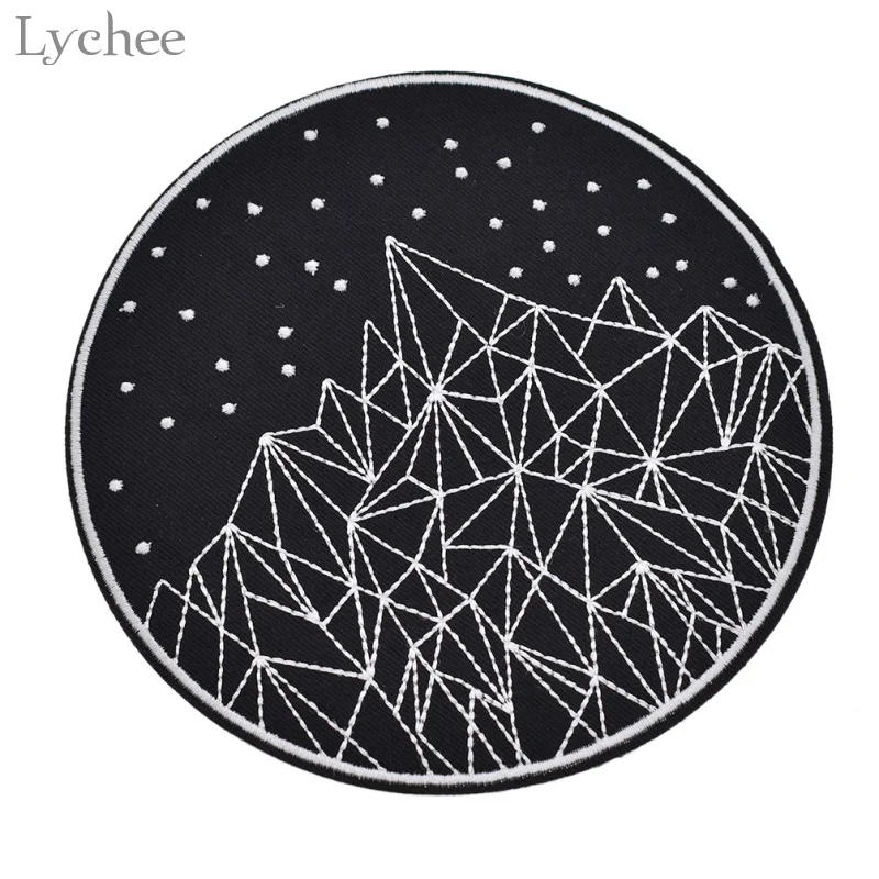 Lychee Embroidered Starry Sky Patch Iron On For Clothing DIY Handmade Patches Applique Clothes Decoration | Дом и сад