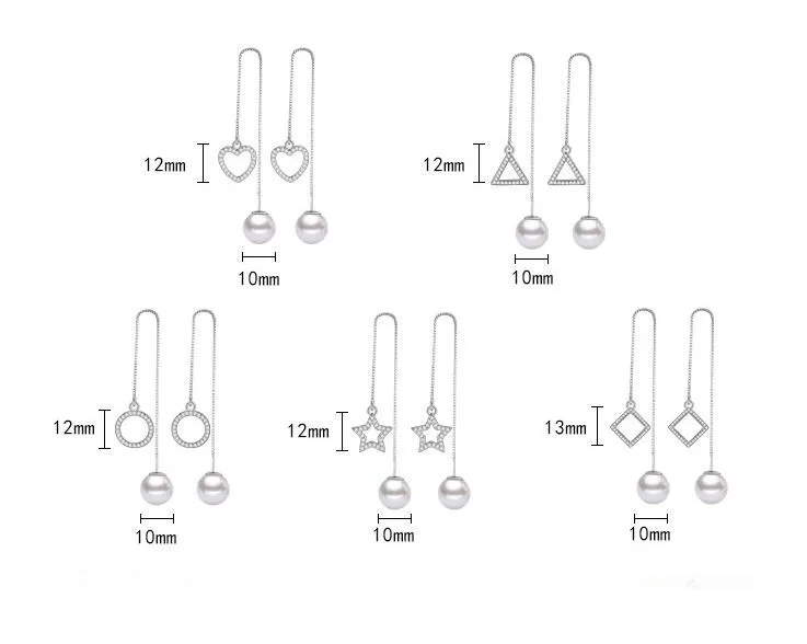 Женские серьги гвоздики из серебра 925 пробы с жемчугом|fashion stud earrings|stud earringsearrings women