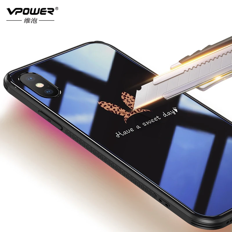 Чехол из закаленного стекла 6d для iPhone X XR XS Max взрывозащищенный стеклянный чехол с