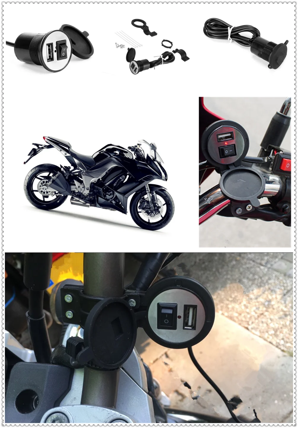 

12-24V motorcycle USB charger power adapter waterproof for Ducati MONSTER 1200 S R 797 M797 M1100 S EVO 821 ST2
