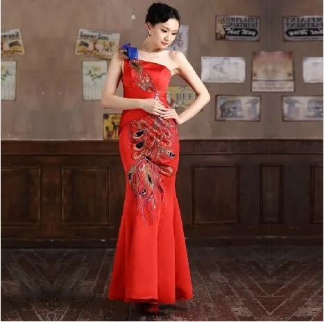 2013 Red Bridal gown red long wedding toast bridesmaid dresses skirt XLQ party together Free Shipping | Свадьбы и торжества