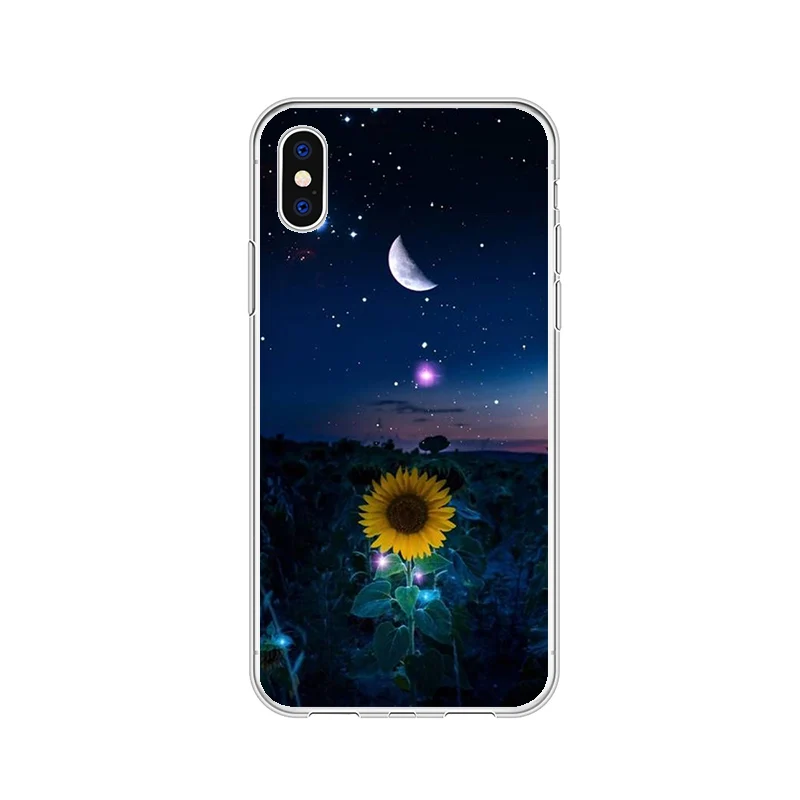 Прозрачный чехол с подсолнухом для iPhone 12 Pro 7 8 Plus SE 2020 мягкий силиконовый из ТПУ 11