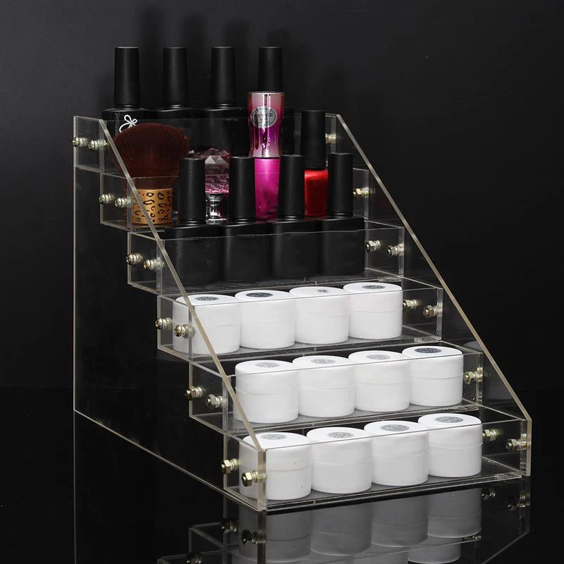 ABFP съемный органайзер для хранения 6 ярусов акриловый прозрачный лак для ногтей Косметический лак Дисплей Подставка держатель Маникюрный Инструмент