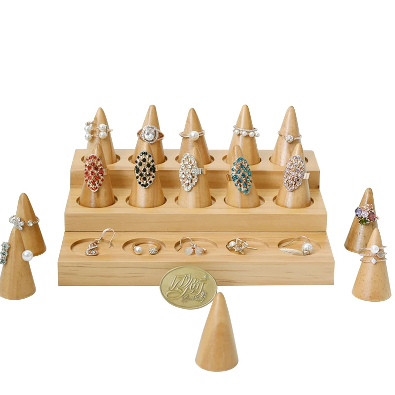 

Solid Wood Ring Display Holder Ring Display Tray