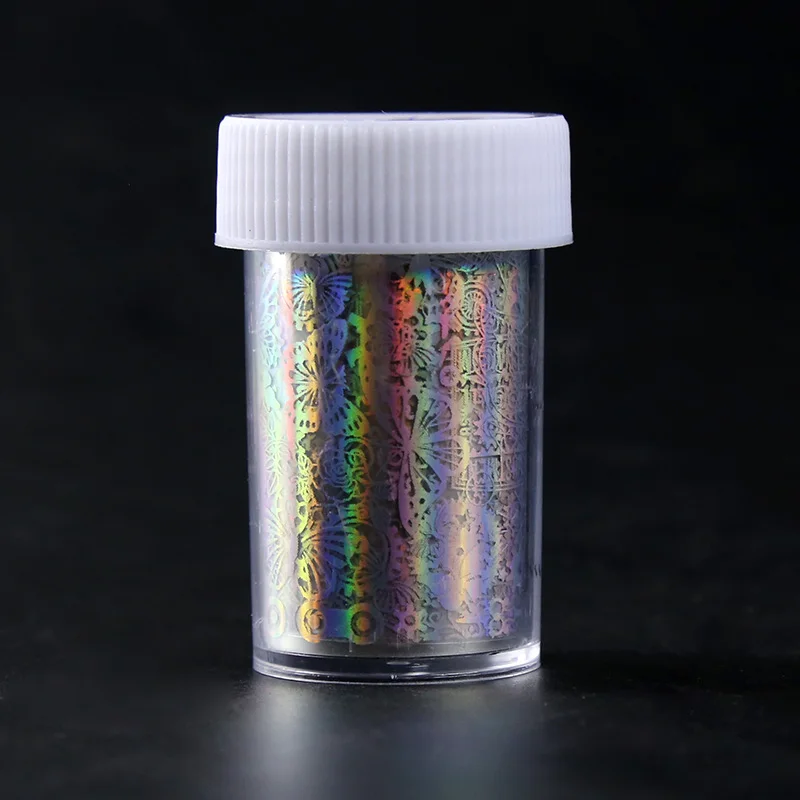 Blueness 10 рулонов/Бутылка Лазерная Микс Дизайн дизайна ногтей украшения из фольги