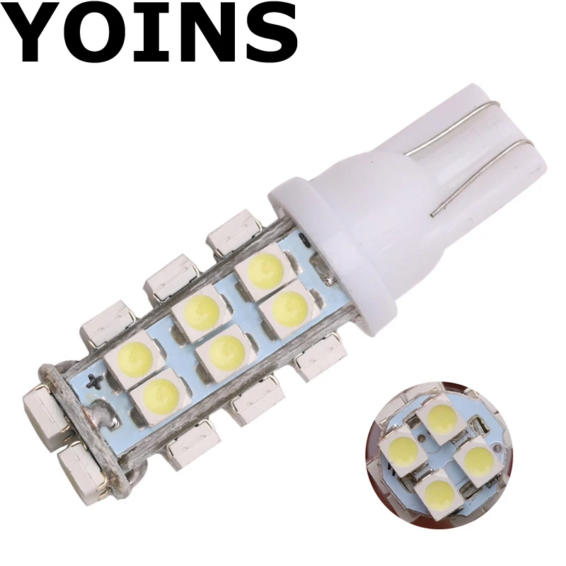 Большая Акция T10 168 194 501 W5W 28 SMD 1206 светодиодный чистый белый авто боковой Клин