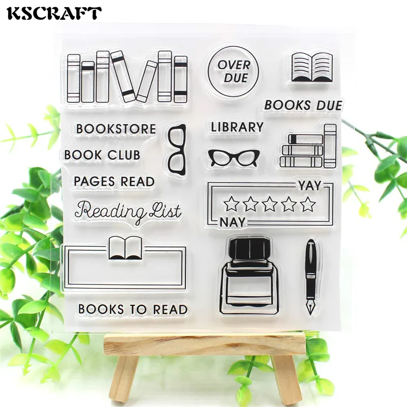 KSCRAFT книжный клуб прозрачный силиконовый штампы для DIY Скрапбукинг/карты