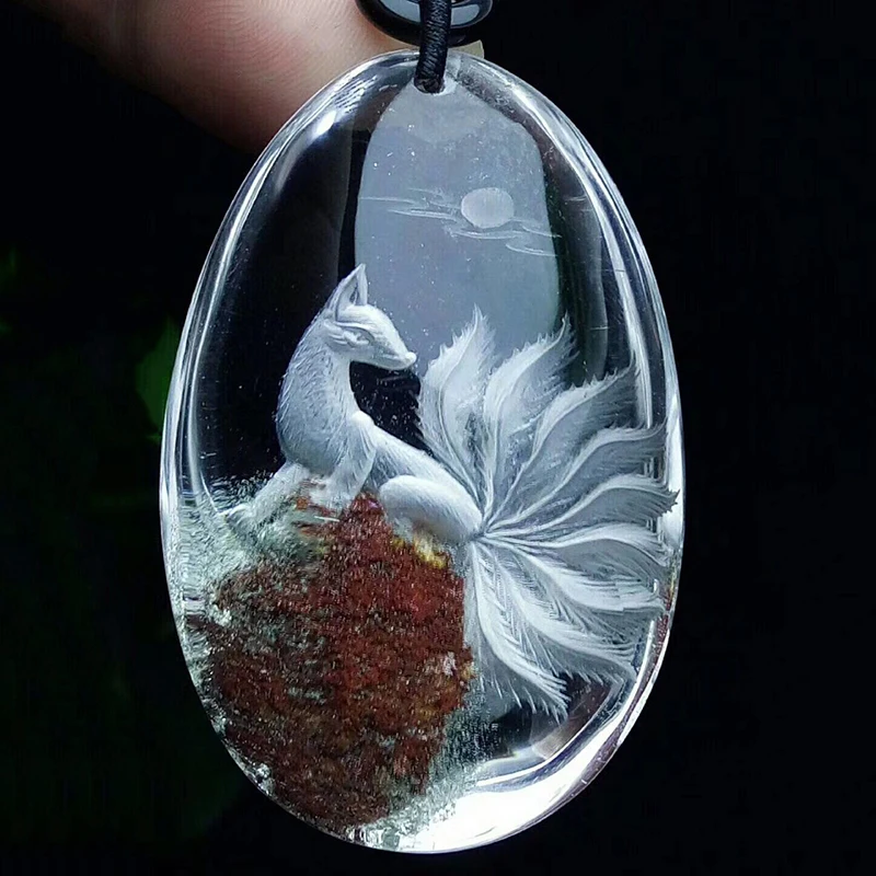 Подвеска в виде цветка из натурального кристалла призрака ручной работы свитер