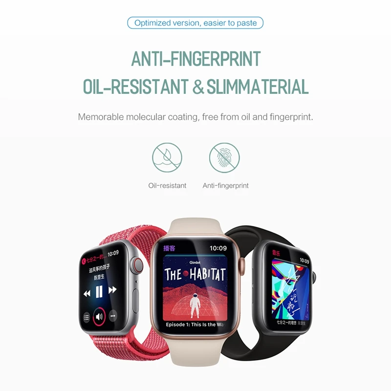 2 шт в партии Защитная пленка для Apple Watch 4 обновленная Гидрогелевая i watch размером 40