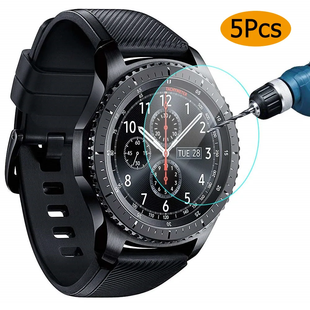 5 шт протектор для samsung Galaxy Watch 46 мм закаленное стекло Ультра Gear S3 Frontier Classic Smartwatch