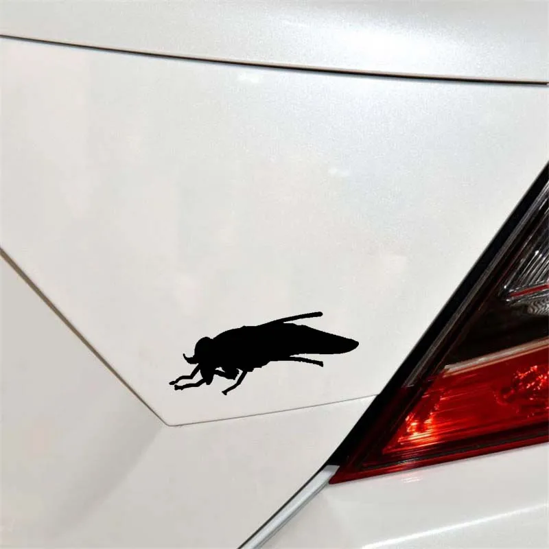 

YJZT 15CM*6.7CM Unusually Beautiful Insect Delicate Bug Nifty Vinyl Decal Dazzling Car Sticker Black/Silver C19-1360