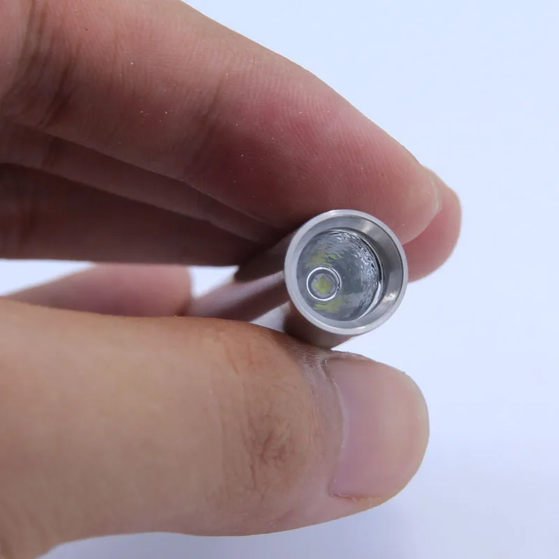 XP-E R3 300 люмен 1-Mode Белый Супер Мини из нержавеющей стали яркий фонарик и зажим 1x10440/1