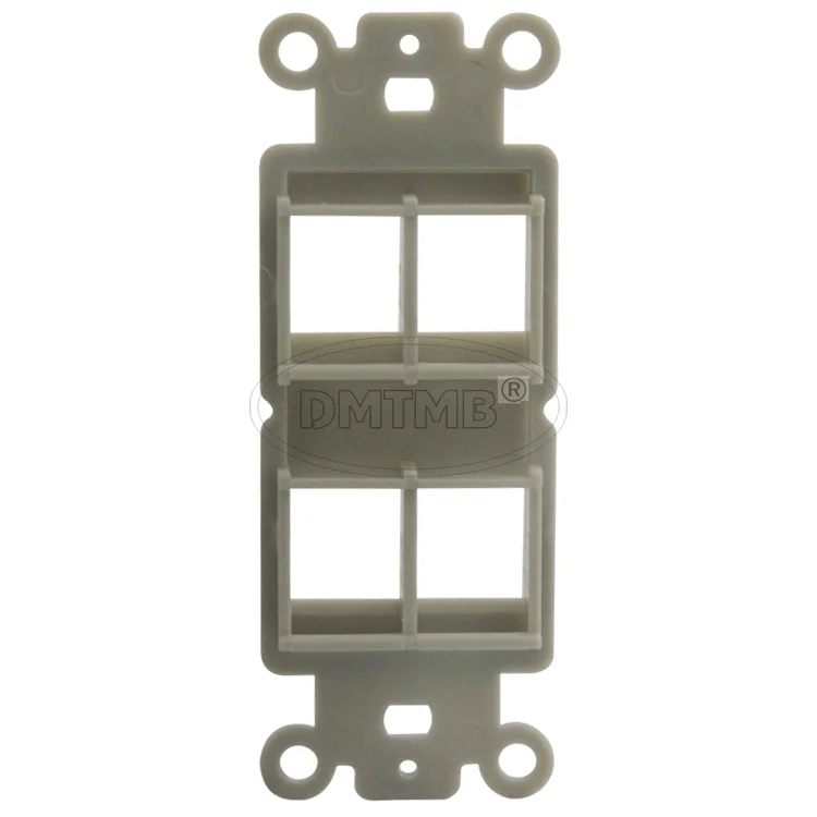 Внутренняя стеновая панель с 4 портами keystone серого цвета|wall plate|keystone wall platekeystone plate
