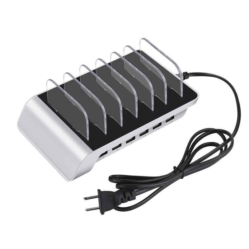 Держатель мобильного телефона с 6-портовым USB Смарт быстрой зарядки Настольная