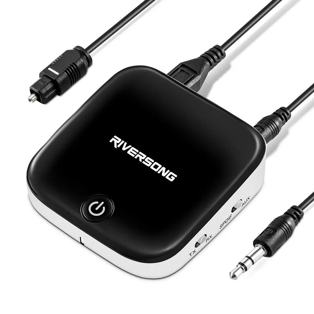 RIVERSONG aptX низкой задержкой оптический передатчик Bluetooth для ТВ Dual Link Беспроводной