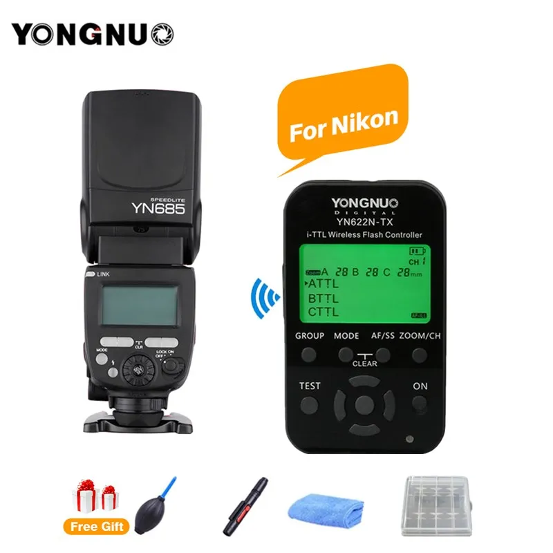 Светодиодная лампа для видеосъемки YONGNUO YN685N YN685 GN60 Беспроводной HSS Speedlite TTL вспышка