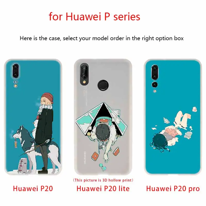 Модный чехол для телефона в японском стиле девушек Huawei P40 P9 P10 P20 P30 Lite чехлы Pro P Smart