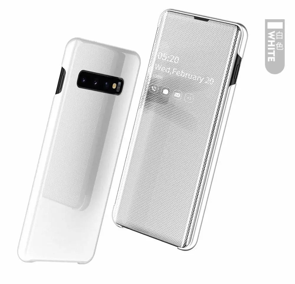 Для samsung S10 чехол S10 зеркальный чехол откидной складной кронштейн задняя крышка для samsung Galaxy S10