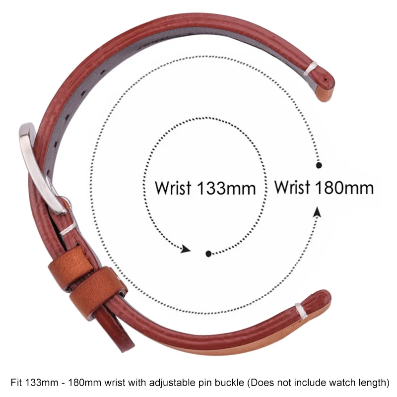 Watchbands 18 20 22mm Italian Genuine Leather Dark Brown Black Man Women Handmade Vintage Wrist Watch Band Strap Metal Buckle
