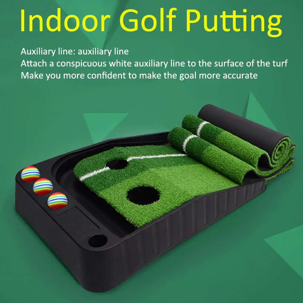 en Ucuz Yeni 2.5M Golf Vuruş Uygulama Mat Yeşil çim çim Açık Kapalı Koyarak Golf Pedi Eğitmeni Yardım Ekipmanları