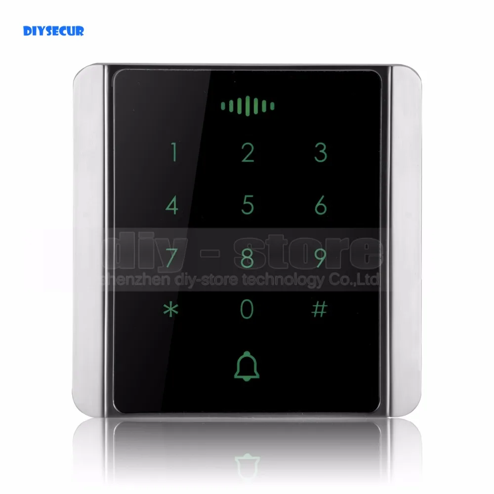 

DIYSECUR 125KHz RFID Card Reader Touch Panel Backlight Password Keypad for Access Control System Kit C86