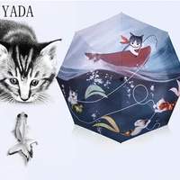 yada designer cartoon chats children umbrella rain women uv high quality umbrella for womens windproof folding umbrellas ys106