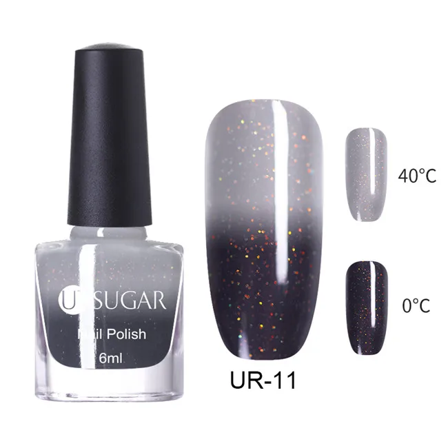 11 Ur Sugar 6 мл термальный блеск лак для ногтей изменение температуры цвета блестки мерцающий лак для ногтей маникюрный лак для ногтей - Цвет: 11
