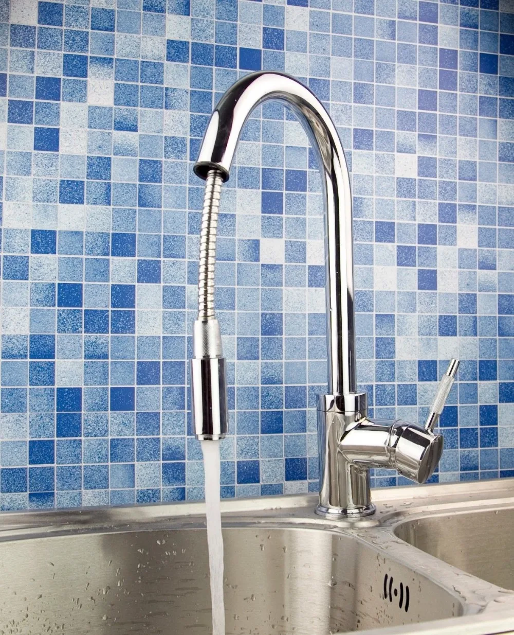 Ouboni кухонный кран Torneira Cozinha новый поворотный 360 бортике 8526 полированный одно