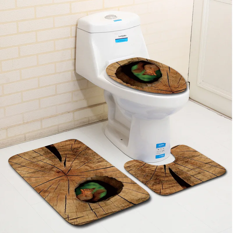 colorful bath mat and shower curtain set anti slip carpet bathroom rug toilet seat cover mat bathroom doormat absorbent bath set free global shipping