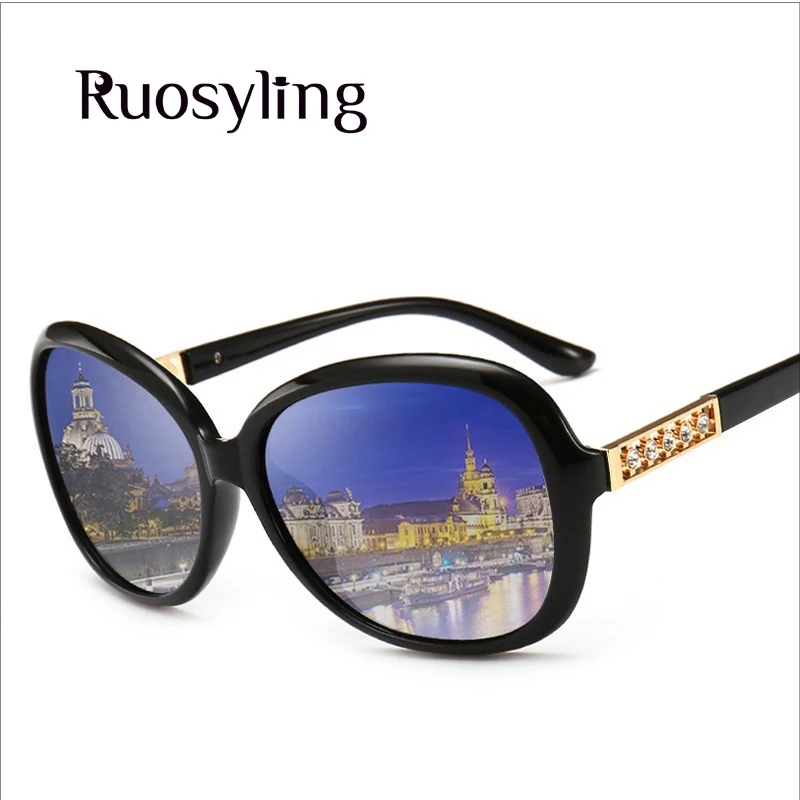 Ruosyling модные Овальные Солнцезащитные очки для женщин женские поляризационные