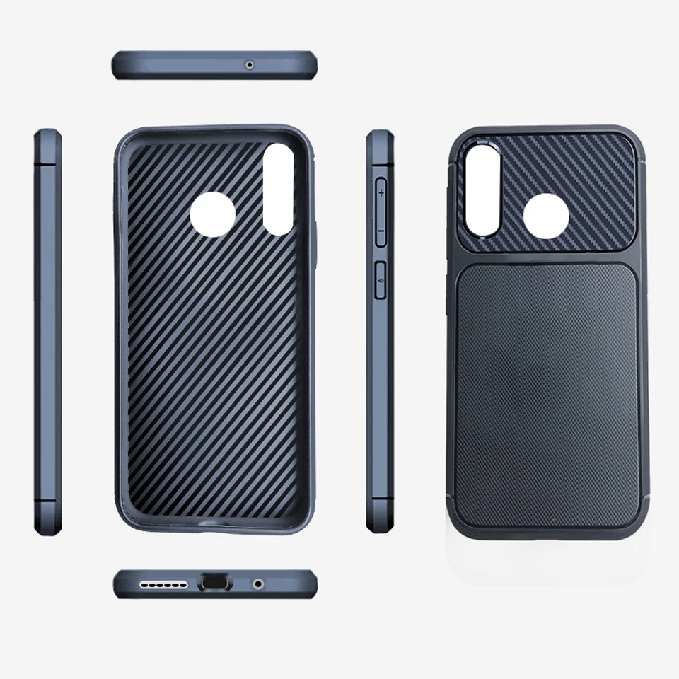 Case For Huawei P20 Lite TPU Carbon Fiber Full Soft Protective Pro Nova 3E Honor 10 Cover Luxury Armor Phone Cases |
