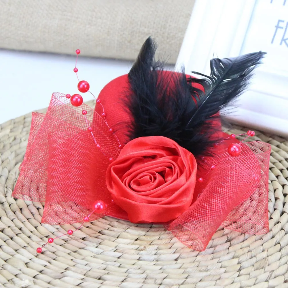 Головной убор невесты для новорожденных 2023 маленькая шляпа Шпилька волос