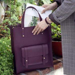 Сумка-тоут женская кожаная, для офиса, 2019