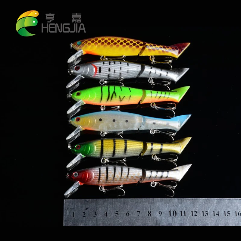 

HENGJIA 1pc 12cm 13.5g hard plastic diving mutil jointed minnow fishing lures wobblers crankbaits trout catfish pesca swimbaits