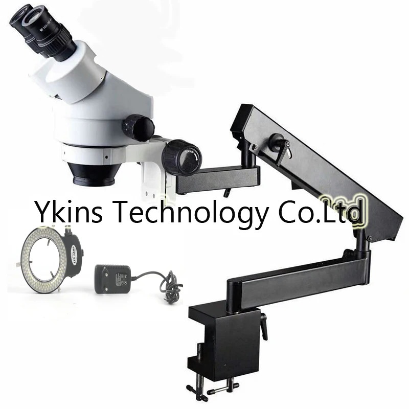 

7-45X OR 3.5X-90X Binocular Articulating Arm Pillar Clamp Stereo Microscope for industrial electronic pcb phone repair